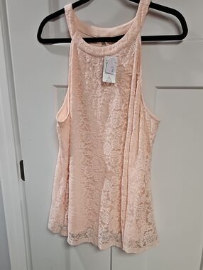 torrid Pale Blush Lace Halter Top